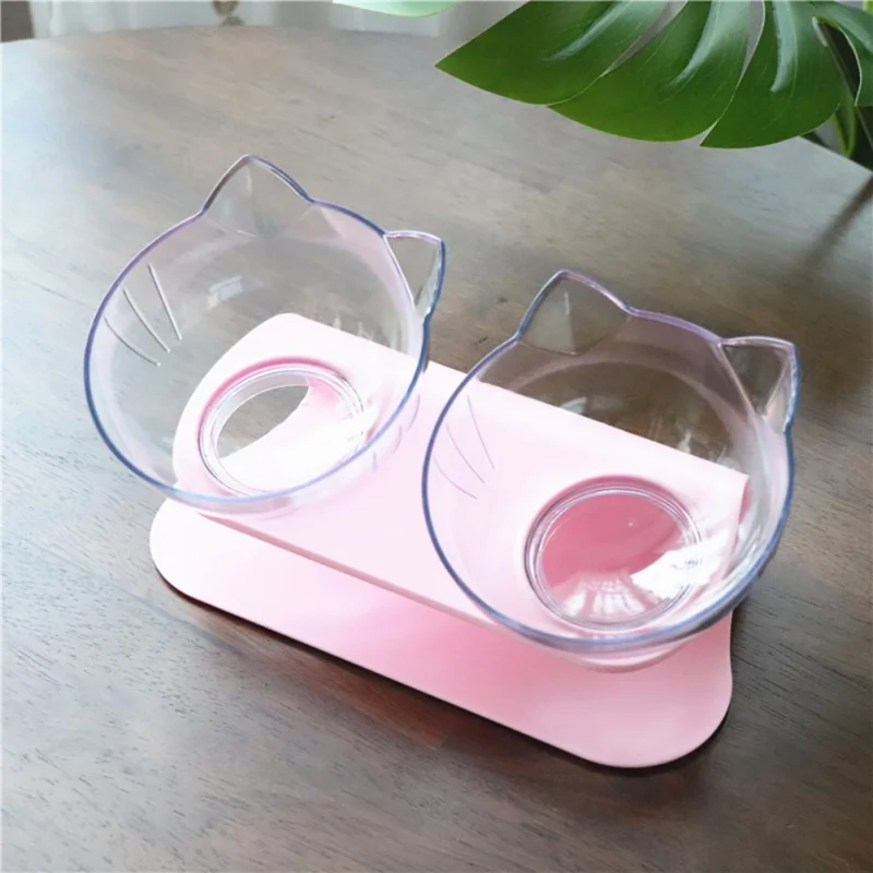 Пластиковая миска для кормления домашних животных съемные кормушки кошек и воды
