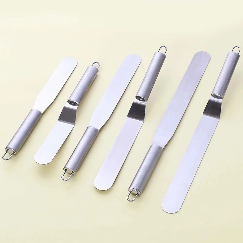 

6/8/10 дюймов 6 шт./набор, шпатель для торта из нержавеющей стали