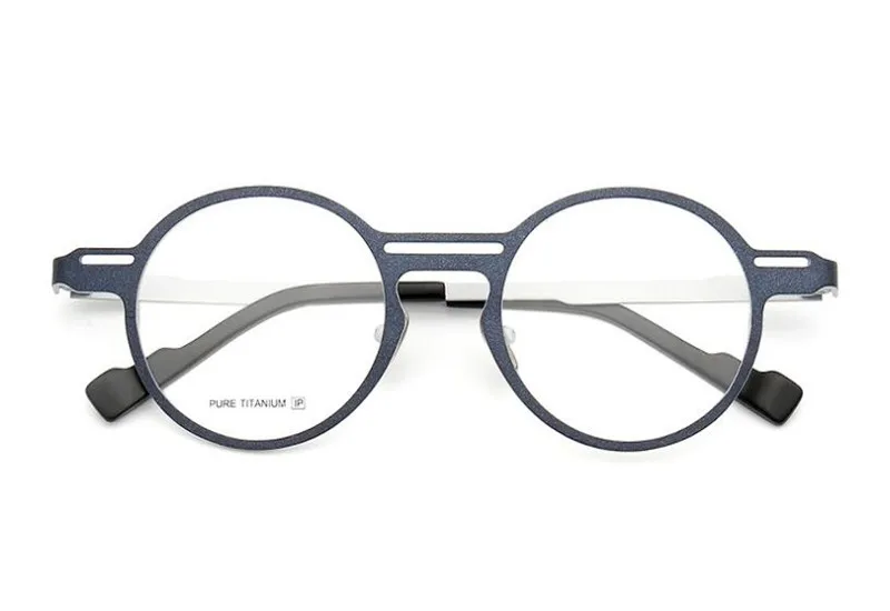 

Retro Pure Titanium Round Glasses Frame Men Progressive Multi-focal Lens Optical Eyewear See Near Far Reading Eyeglasses Women