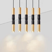 surface mounted spotlights gold and black long tubes recessed lights cylindrical lifting lights downlights restaurants bar