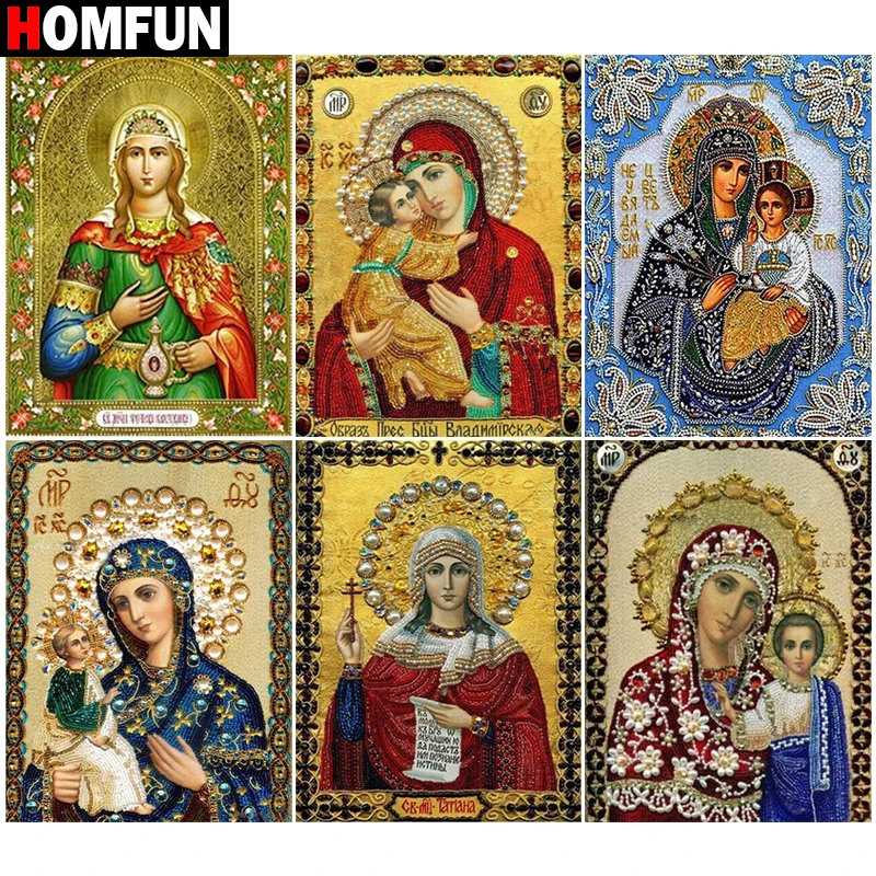 Картина HOMFUN с алмазной вышивкой люди религия алмазная картина полный квадратный Декор|Алмазная мозаика и