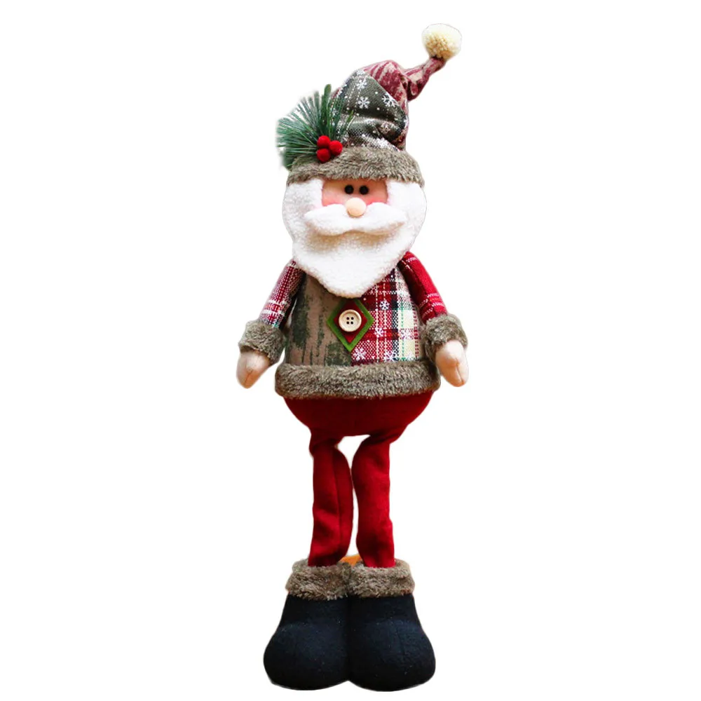 

1PC Adult Kids Santa Claus Snow Man Elk Doll Toy Gift Christmas Decoration Xmas Tree Decent Ornaments For Home New Year Party