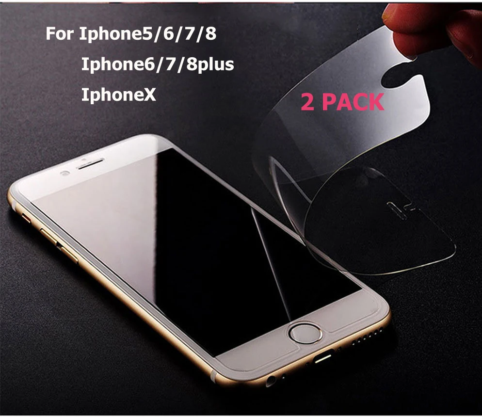 

2 шт. защитное закаленное стекло для apple iphone6 6s 6plus 7 7s 7plus iphone8 8x 8plus 5 Защитная стеклянная пленка