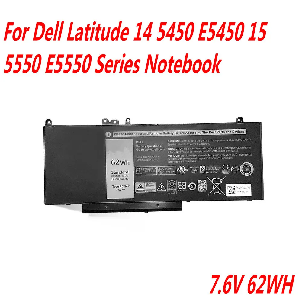 Аккумулятор для ноутбука Dell Latitude 14 7 6 E5450 15 5450 E5550 Series 5550 в 62 Втч|Аккумуляторы