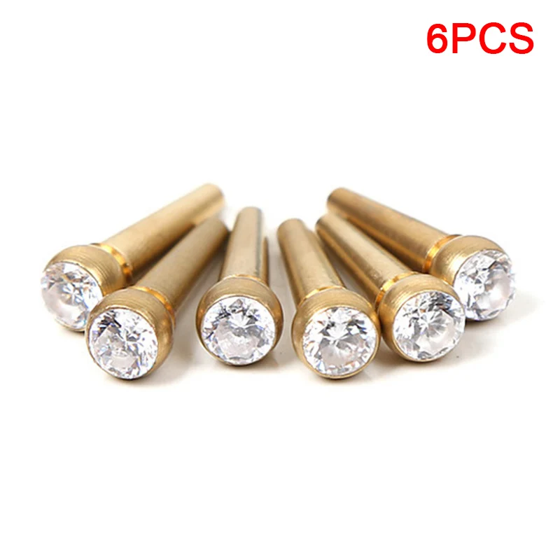 

6PCS Acoustic Guitar String Bridge Pins Colorful Copper Brass Endpin Replacement Parts Accessories