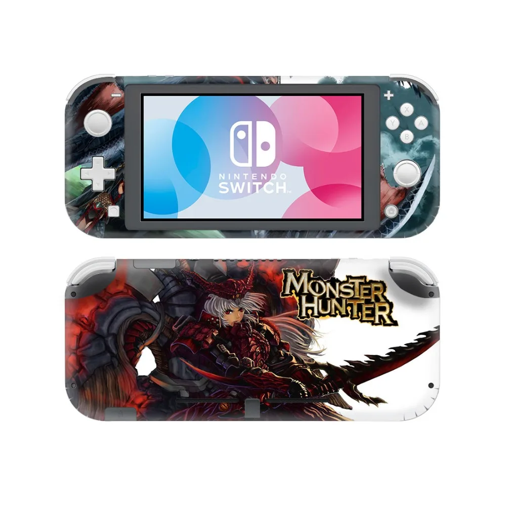Monster Hunter наклейка на кожу для nintendo Switch Lite консоль и контроллер переключатель Lite Мини-Протектор виниловая наклейка на кожу