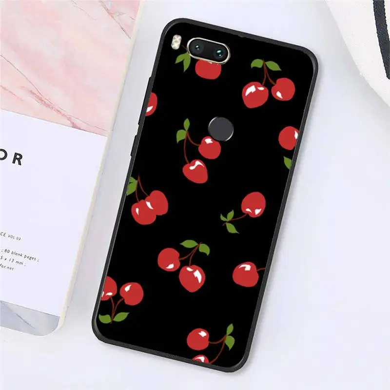 

Cherry Peach fruit pattern Phone Case For Xiaomi Redmi note 7 8 9 t k30 max3 9 s 10 pro lite Luxury brand shell funda coque