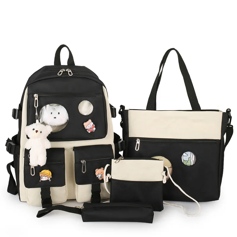 

Axzspdy 5 шт. детские сумки для начальной школы для девочек-подростков рюкзак для школьников большой емкости