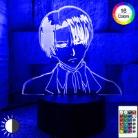 attack on titan animation peripherals 3d night light creativity remote control gradient led home room bedside lamp holiday gifts
