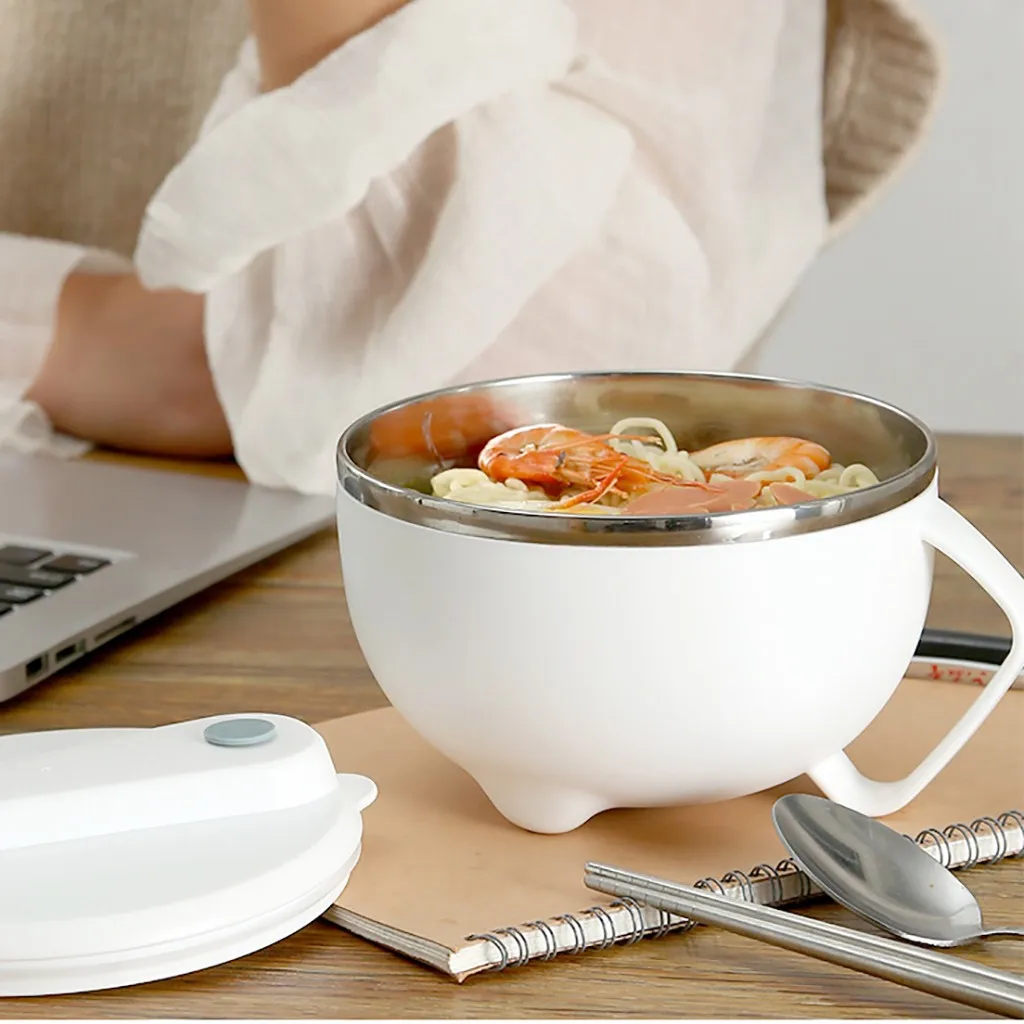 Портативный пищевой контейнер из нержавеющей стали миска с ручкой пищевые чаши