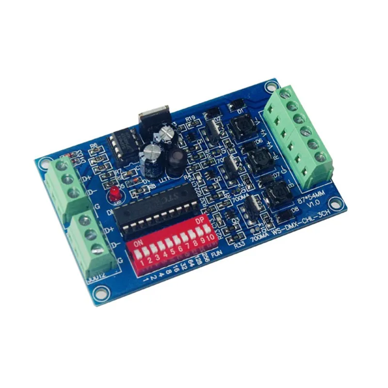 3CH RGB 350ma * 3 DMX512 декодер светодиодный контроллер для одного прожектора