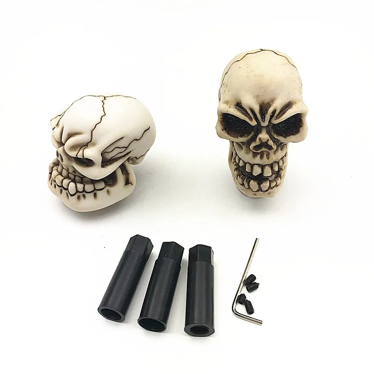 Универсальная ручка переключения передач из смолы с черепом рычаг для