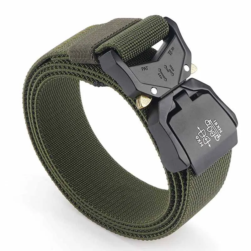 

Male Female Tactical Belt Aluminum Alloy Lightweight Fitness Belt Adjustable Elastic Weave Military Belt Army Sports Accessories