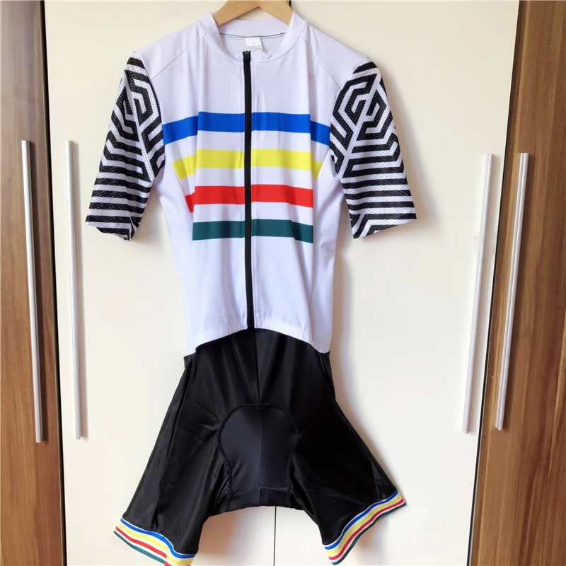 Высококачественный мужской костюм для триатлона с коротким рукавом спортивная