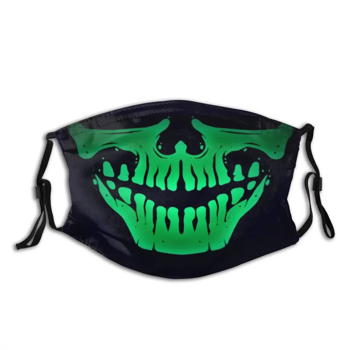 

Skull Face Non Disposable Printed Mouth Face Mask Windproof Cold Proof with Filters Winter Protection Cover Muffle for Men Women