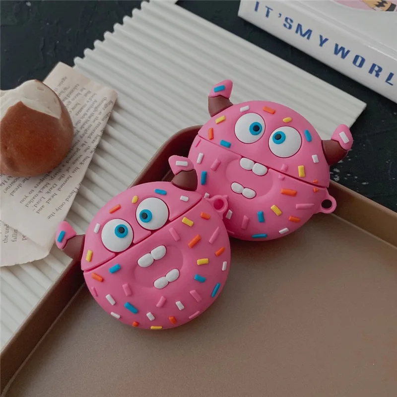 

For Airpods 1/2 Case,Devil Donut Case For Airpods Case,Soft Silicone Earphone Headphone Cover For Airpods Pro Case For Girls