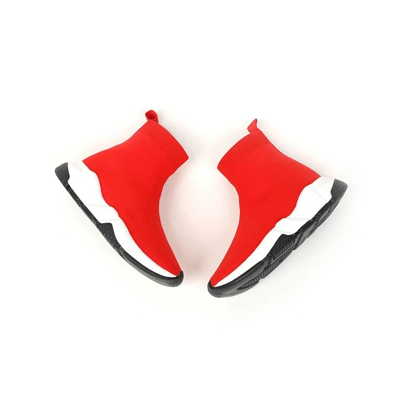 

2021 Toddler/Little/Big Kid Casual Mesh Trainers Girls Boys High Top Fashion Brand Sock Sneakers Children Walking Slip-On Shoes