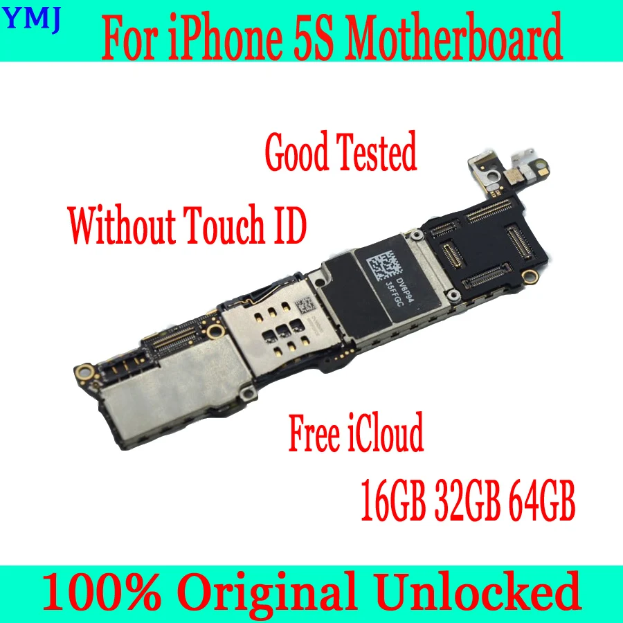 16 ГБ 32 ГБ 64 ГБ для iphone 5S материнская плата с Бесплатный iCloud, оригинальная разблокированная для iphone 5S материнская плата без Touch ID, хорошо протестирована