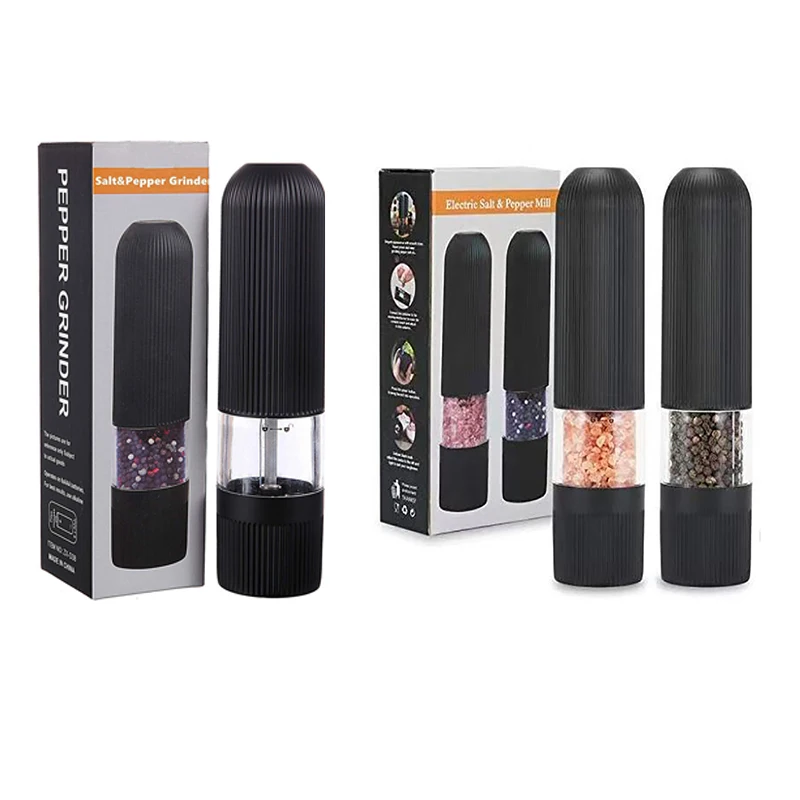 

Electric Salt and Pepper Grinder, One Handed Operation Pepper and Salt Mill,Battery Powered Grinding Pepper