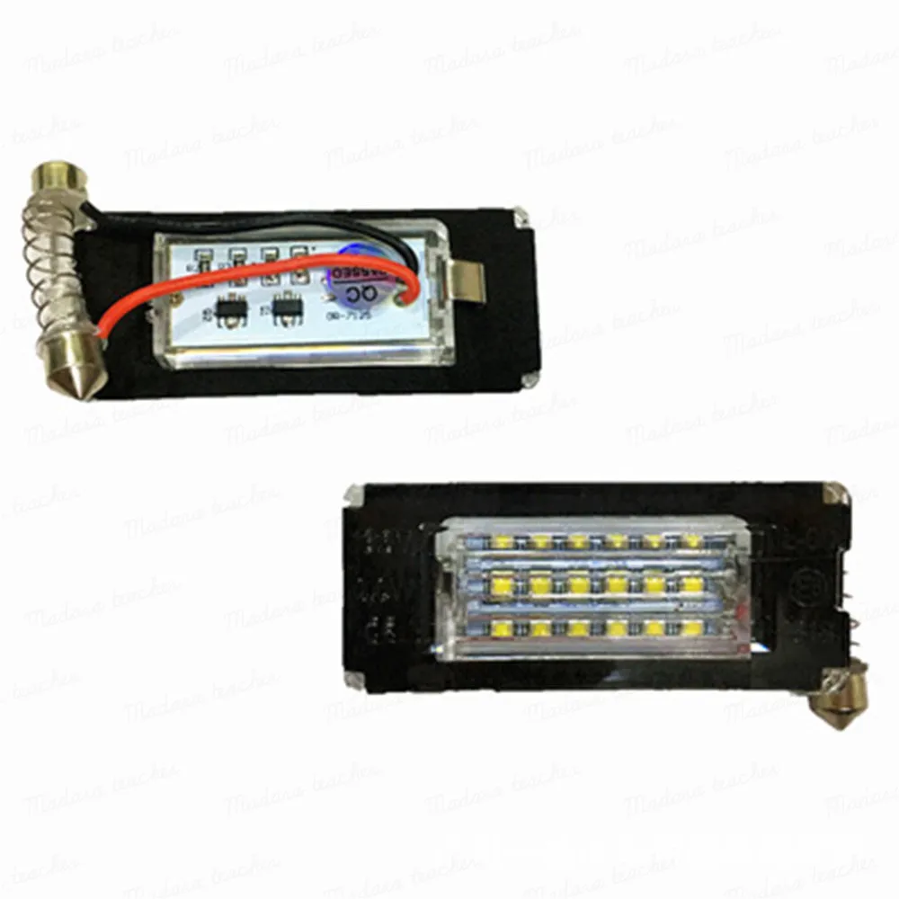 2Pcs No Error LED Number License Plate Light for BMW Mini Cooper R56 R57 R58 R59 XENON Xenon White Car Source 18SMD | Автомобили и