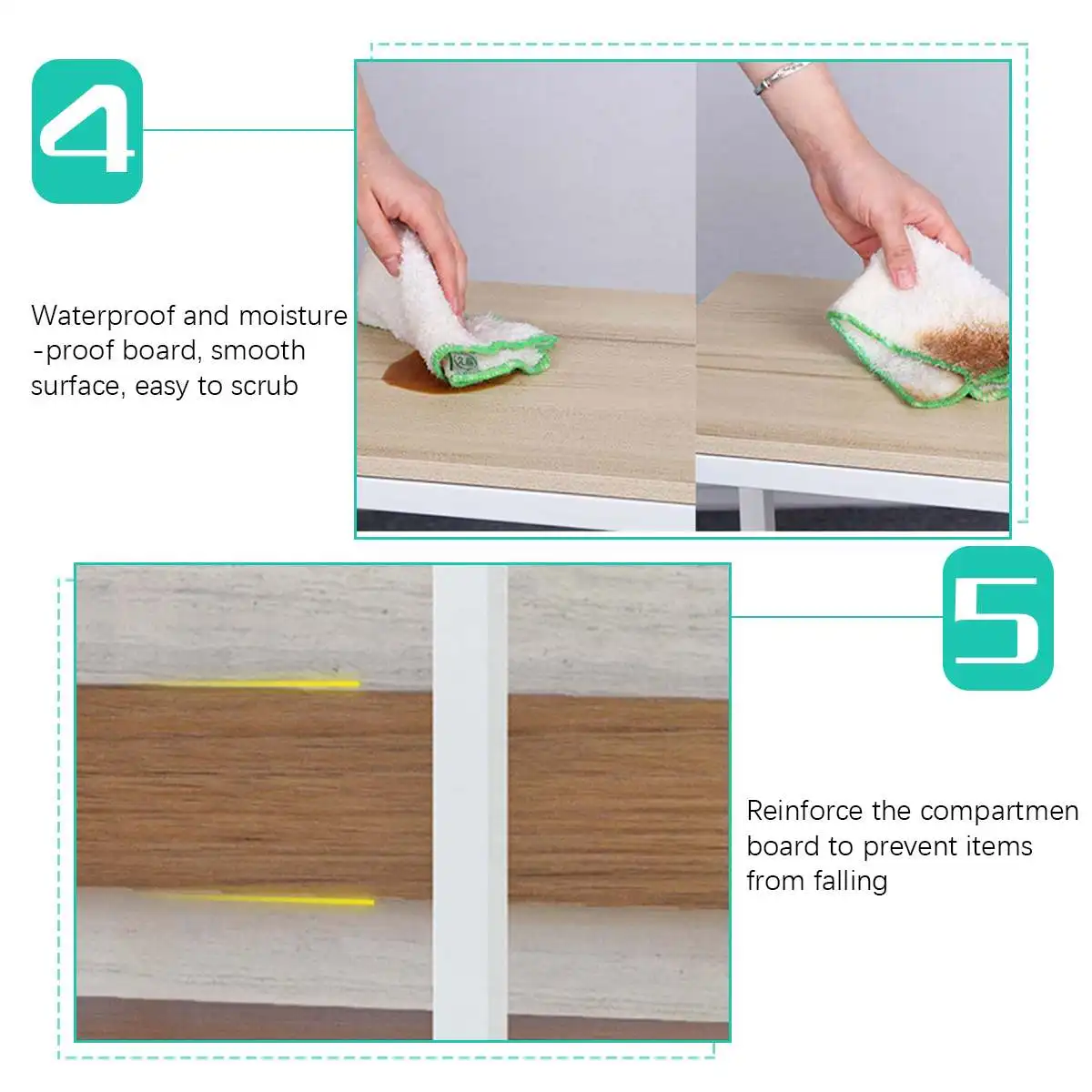 

3/4/5 Floor Kitchen Storage Shelf Cabinet with Door Multi-layer For Condiment Microwave Oven Kitchen Accessories Tools Shelf