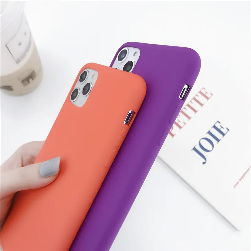 Moskado сплошной цвет мягкий TUP матовый чехол для телефона iPhone 7 8 6 6s Plus оболочка 11 Pro Max