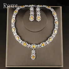 Ожерелье и серьги с кристаллами RS2007|bridal jewelry sets|brand setsjewelry sets
