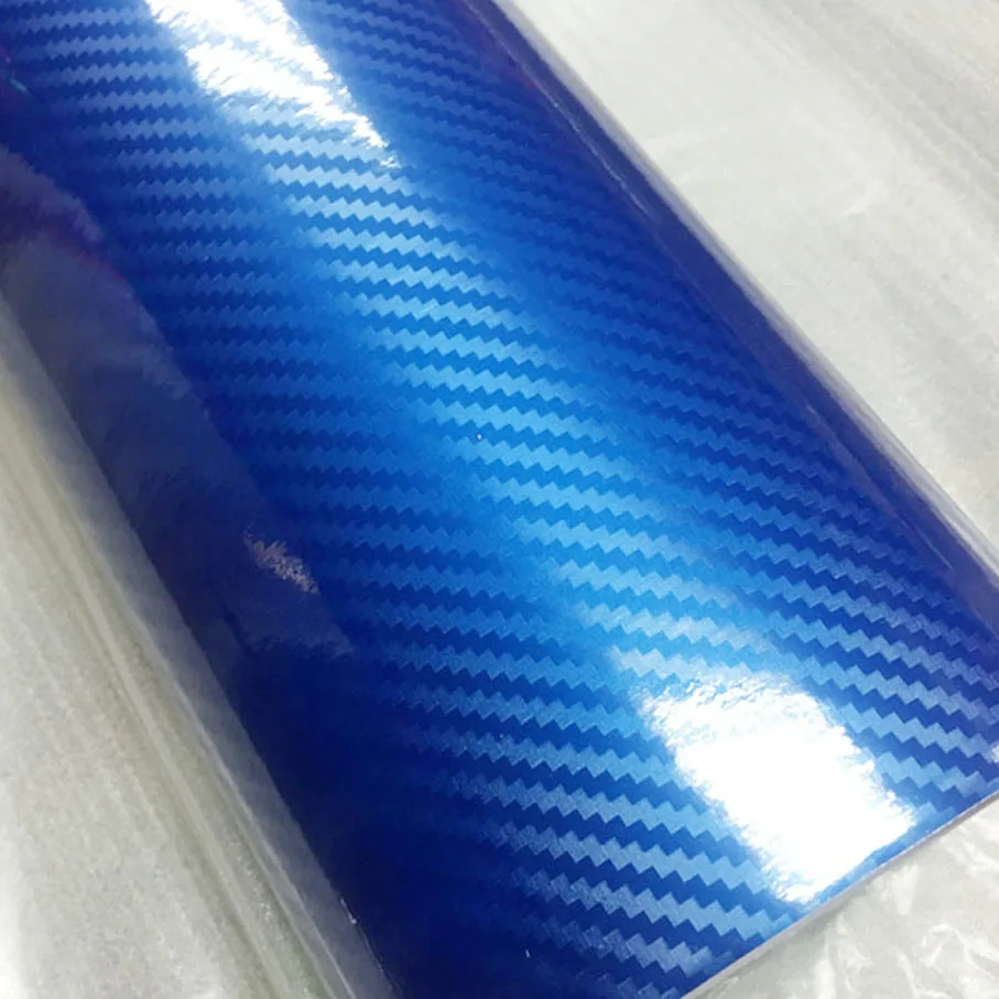 

Ультрасиняя глянцевая виниловая пленка из углеродного волокна 5D, 4D текстура, супер глянцевая 5D карбоновая пленка с для 10/20/30/40/50/58X152 см