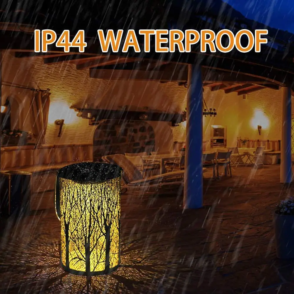 Лампа для проекции ствола дерева на солнечной батарее уличный Железный фонарь