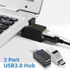 Удлинитель концентратора USB 3,0 3 порта для ПК ноутбуков Usb2.0 сплиттер 3-стороннее зарядное устройство Otg U дисковая док-станция для мыши аксессуары для клавиатуры