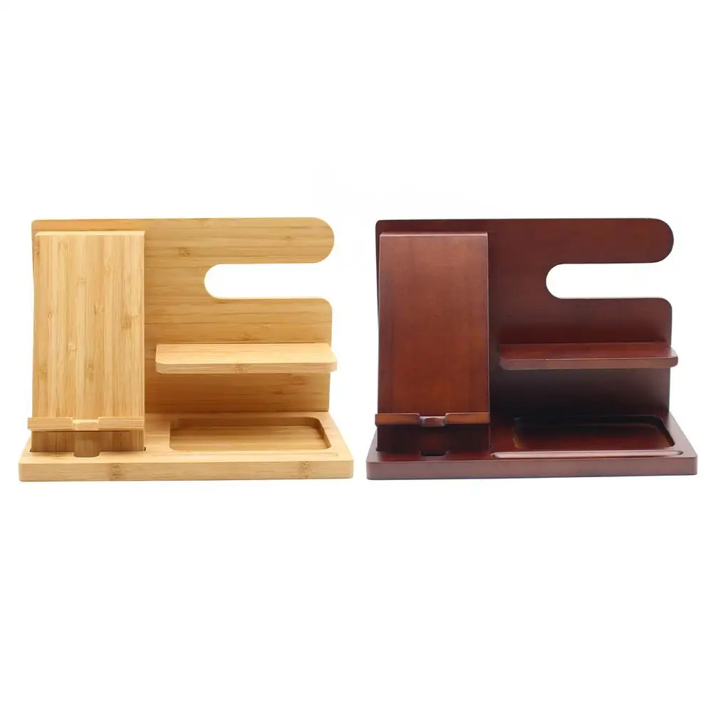 wooden phone docking station stylish mens docking station organizers sturdy nightstand desk wallet organizer charging stand free global shipping