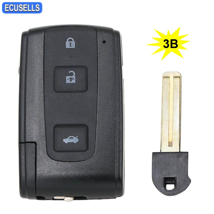 New Replacement Smart Key Shell Remote Case Fob 3 Button Housing for Toyota Avensis Verso Prius Crown RAV 4 Uncut Blade | Автомобили и