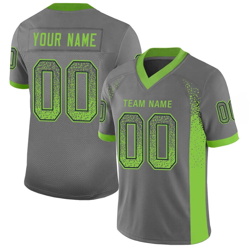 Customized Football Jersey Personlized Print Team Name&Number Football Game Stretch  Sleeves Athletic Tee Shirts for Men
