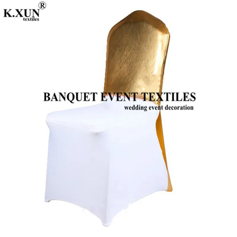 Красивый металлический чехол на стул из спандекса с бронзовым покрытием лайкра