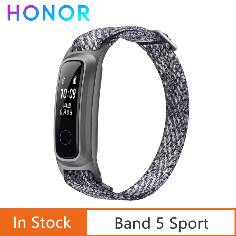 Оригинальный спортивный смарт браслет honor Band 5 с двумя ремешками для отображения