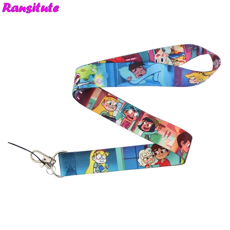 Ransitute Star vs the Forces of Evil keys ID Card, ремешок для мобильного телефона в тренажерном зале, usb-держатель для бейджа, сделай сам, ремешок для телефона R533