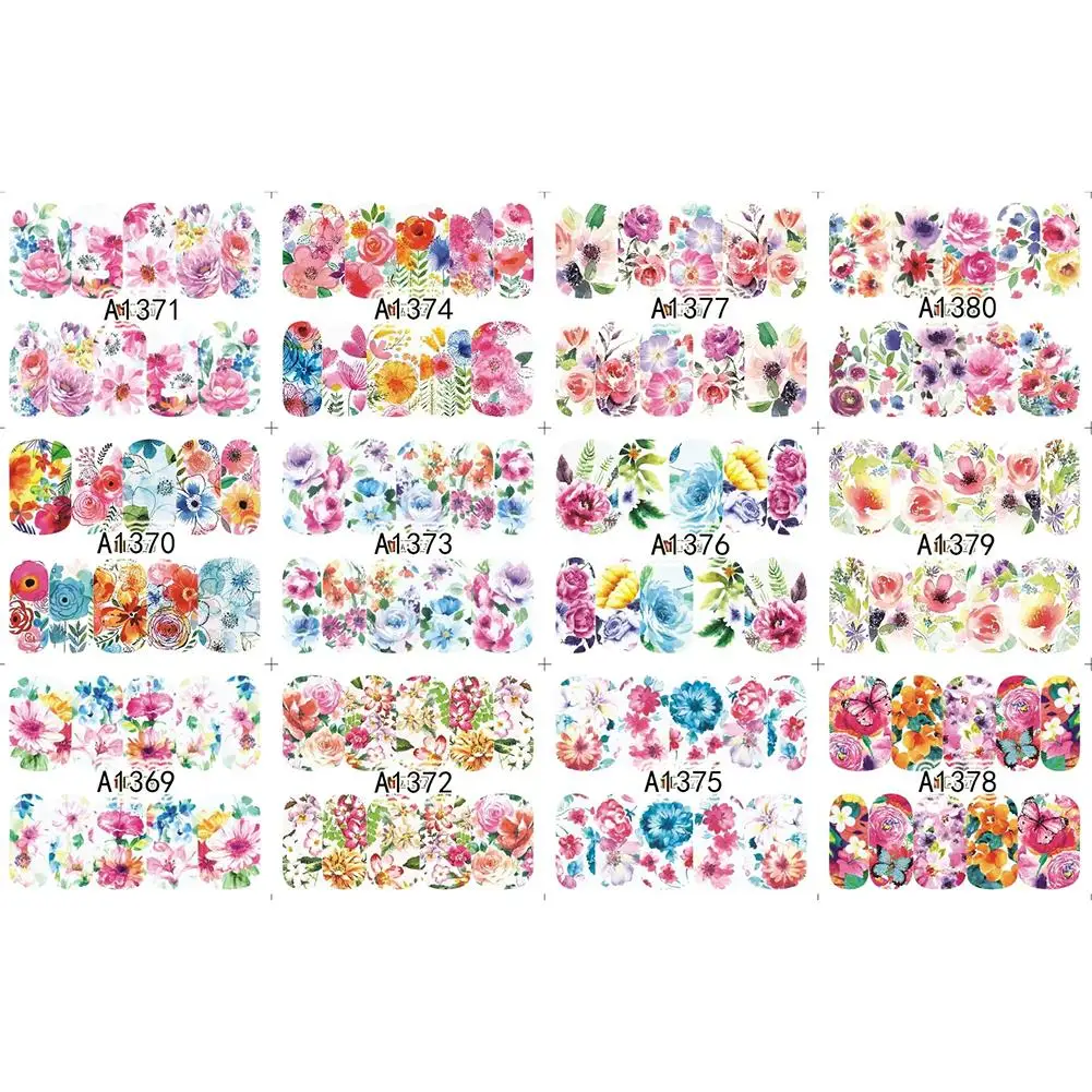 Модные женские наклейки на ногти цветы для дизайна ногтей сделай сам Декор