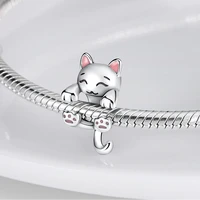 plata charms of ley 925 fits original pandora bracelet small milk cat shape 925 silver pendant charms beads women fine jewelry
