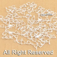 100pcs wholesale 925 sterling silver jewelry findings bail connector bale pinch bail pendant linker
