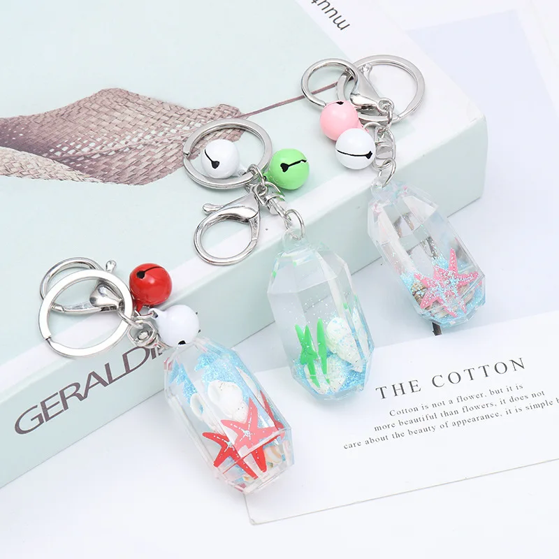 Корейский горячий зыбучий песок брелок для женщин Морская звезда движущаяся