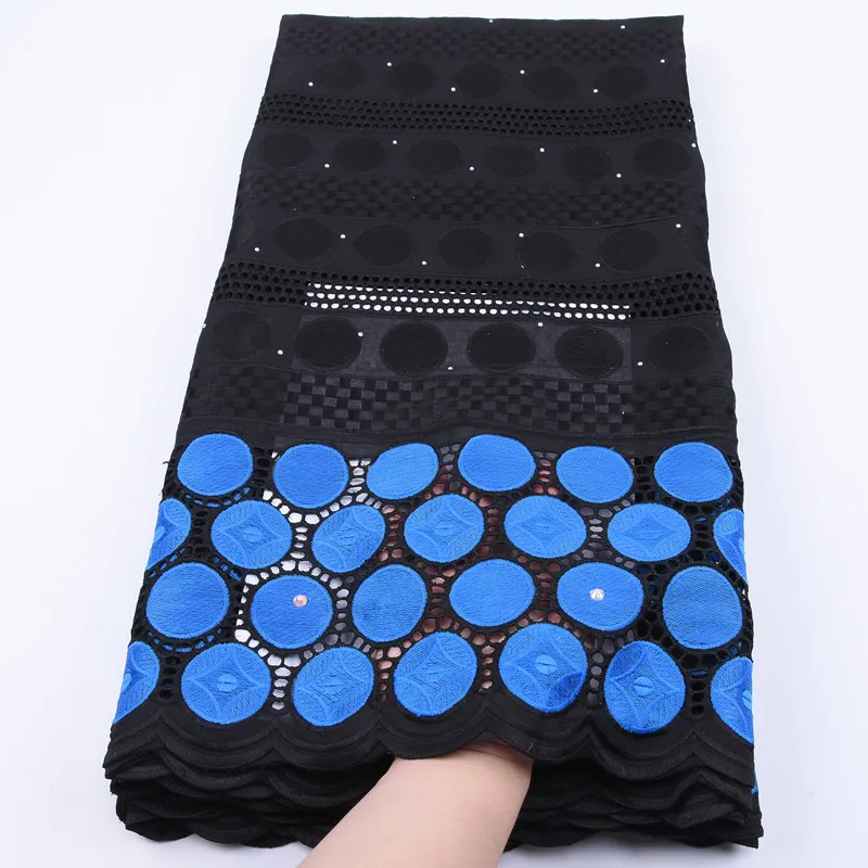 

Latest African Swiss 100% Cotton Voile Lace In Switzerland 5Yard Nigerian Tulle Swiss Fabrics Stones For Men Women Dress F1760