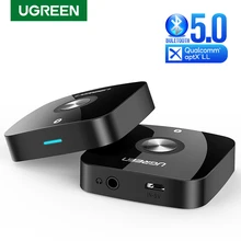 UGREEN 3.5 Bluetooth 5.0 Receiver aptX LL 3.5mm Jack Aux Wireless Adapter Music for TV Car Bluetooth 5.0 3.5 mm Audio Receiver