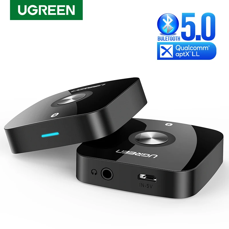UGREEN 3 5 Bluetooth 0 приемник aptX LL мм разъем Aux беспроводной адаптер Музыка для ТВ