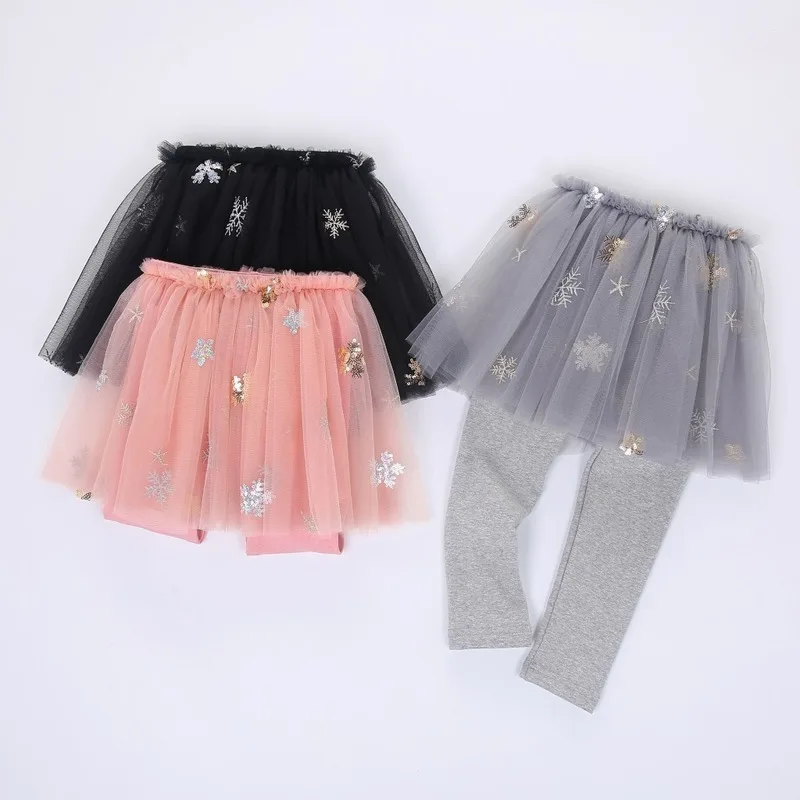 

Kids Girls Pants Spring and Autumn Girls Culottes Multi-Color Stretch Leggings Infant Baby Korean Skirt Pant Children's Clothing