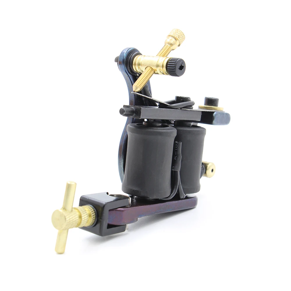 High Quality Coil Handmade Tattoo Machine Guns for Shader 10 Warps Iron Handmade Tattoo Machine Free Shipping