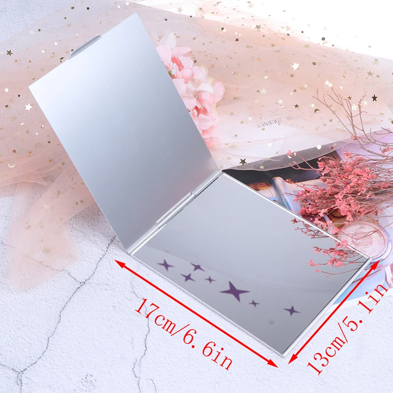 type G as shown Ультра-тонкое складное зеркало для макияжа индивидуальное портативное компактное косметическое зеркальце 5 размеров карманные прямоугольные складные зеркала для макияжа - Цвет: type G as shown
