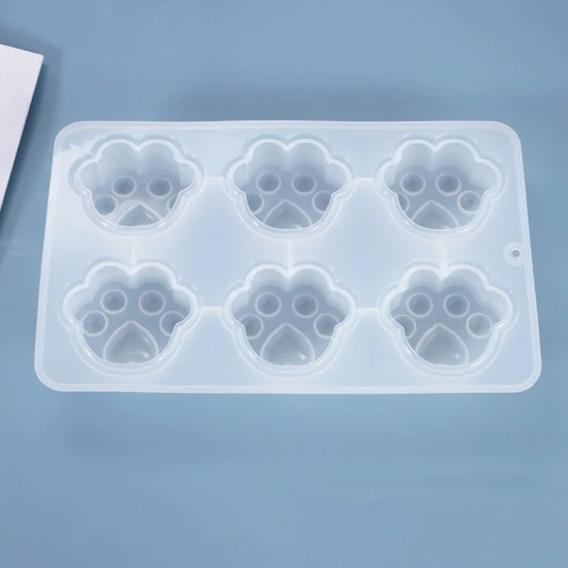 

DIY crystal gel mould cat's paw and dog's paw semi three dimensional cartoon cake mirror silicone mold