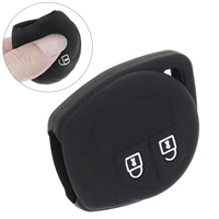 2 buttons soft silicone straight plate car key case protector holder dustproof for suzuki swift sx4 alto ignis splash 2007 2013