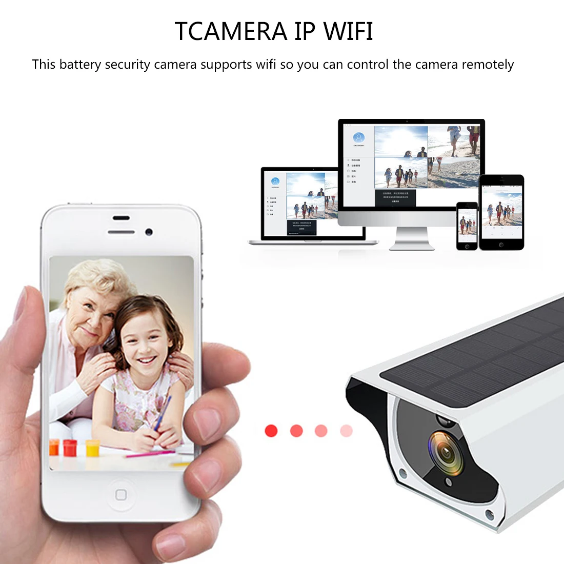 Безпроводная солнечная батарея Wi-Fi камера 2MP 1080P HD ip-камера наружная IP67