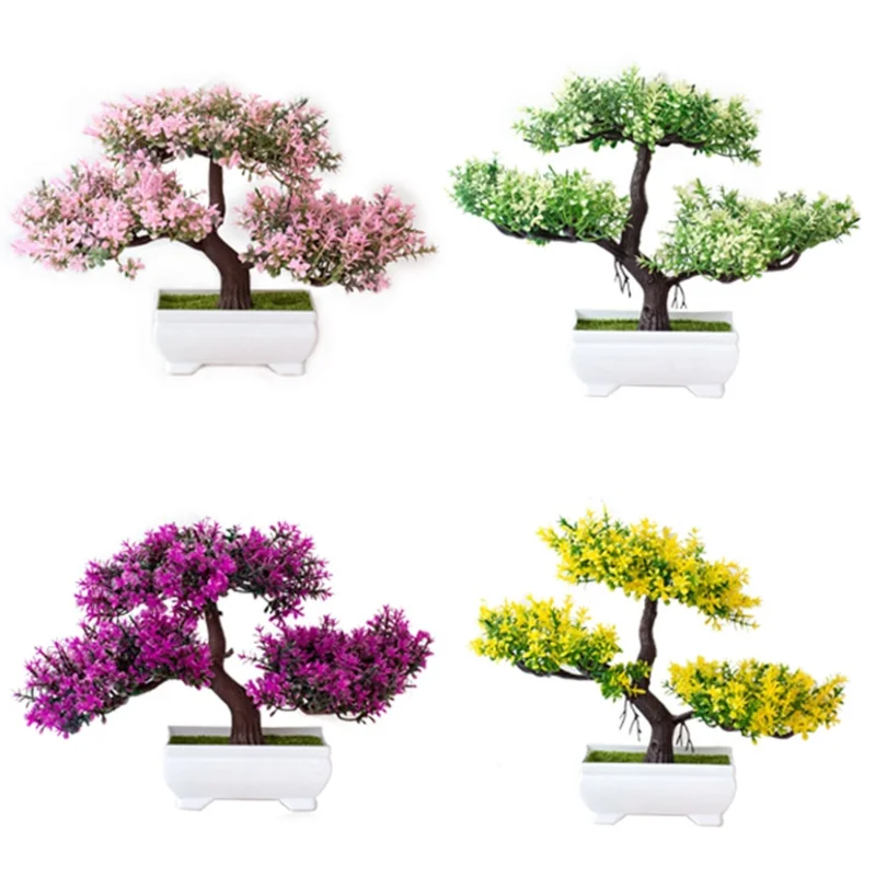 Искусственные сосновые растения вишня бонсай искусственные цветы украшения для